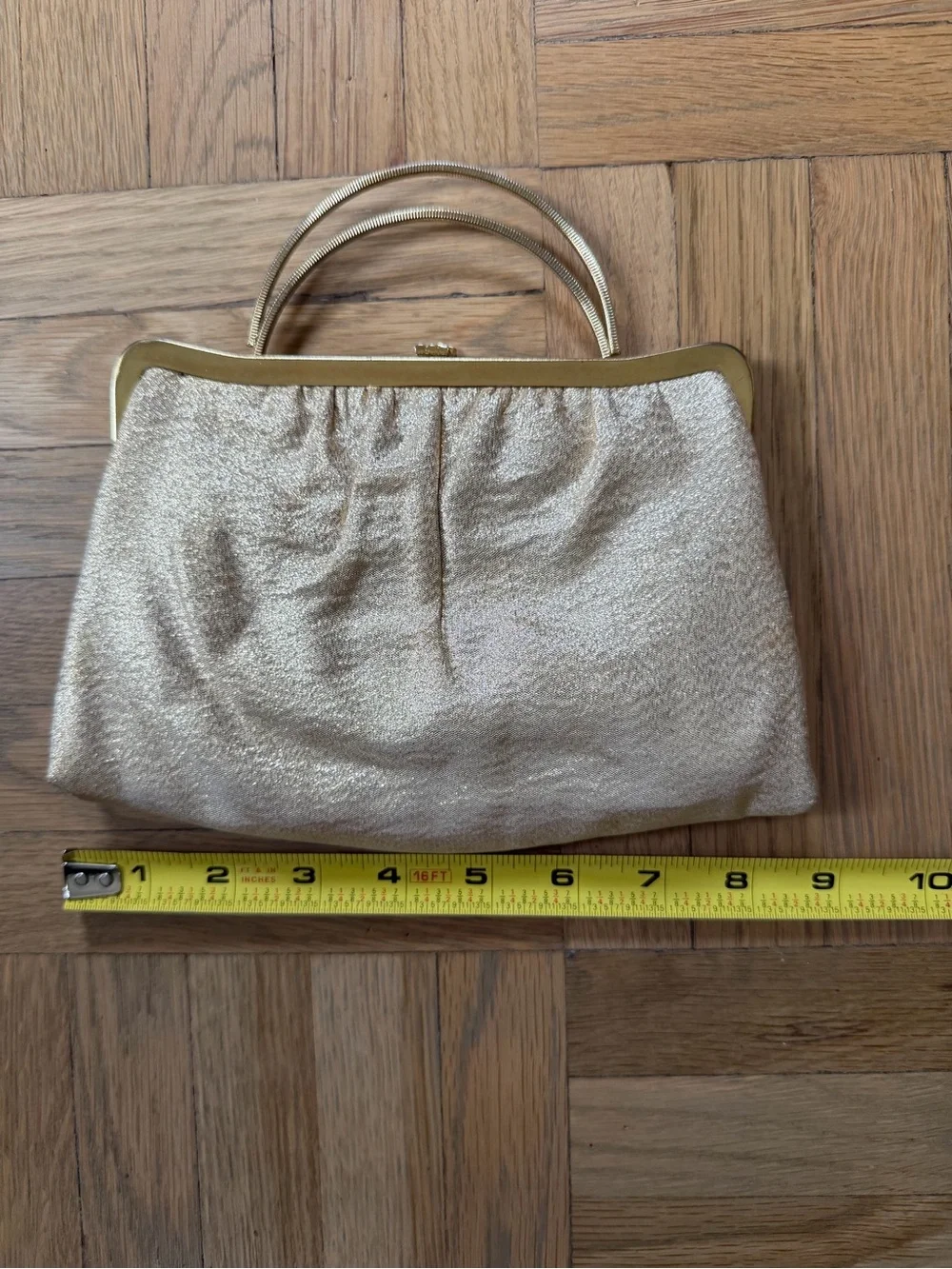 Elegant Gold Evening Top-Handle Bag